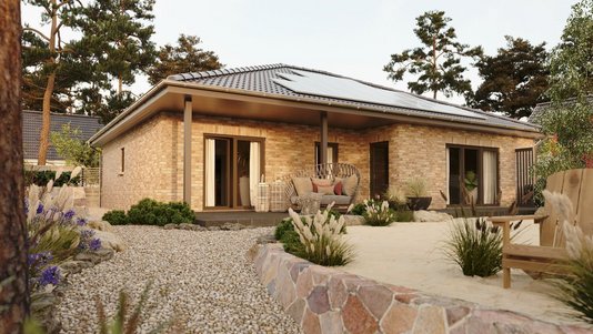 Moderner Garten mit Natursteinmauern, bepflanzten Terrassen und ebener Sitzfläche an einem Hanghaus in Aachen, Düren oder der Eifel