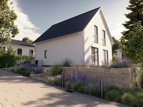 Modernes Einfamilienhaus mit Garten und großen Glasfronten auf geprüftem, altlastenfreiem Grundstück in Düren